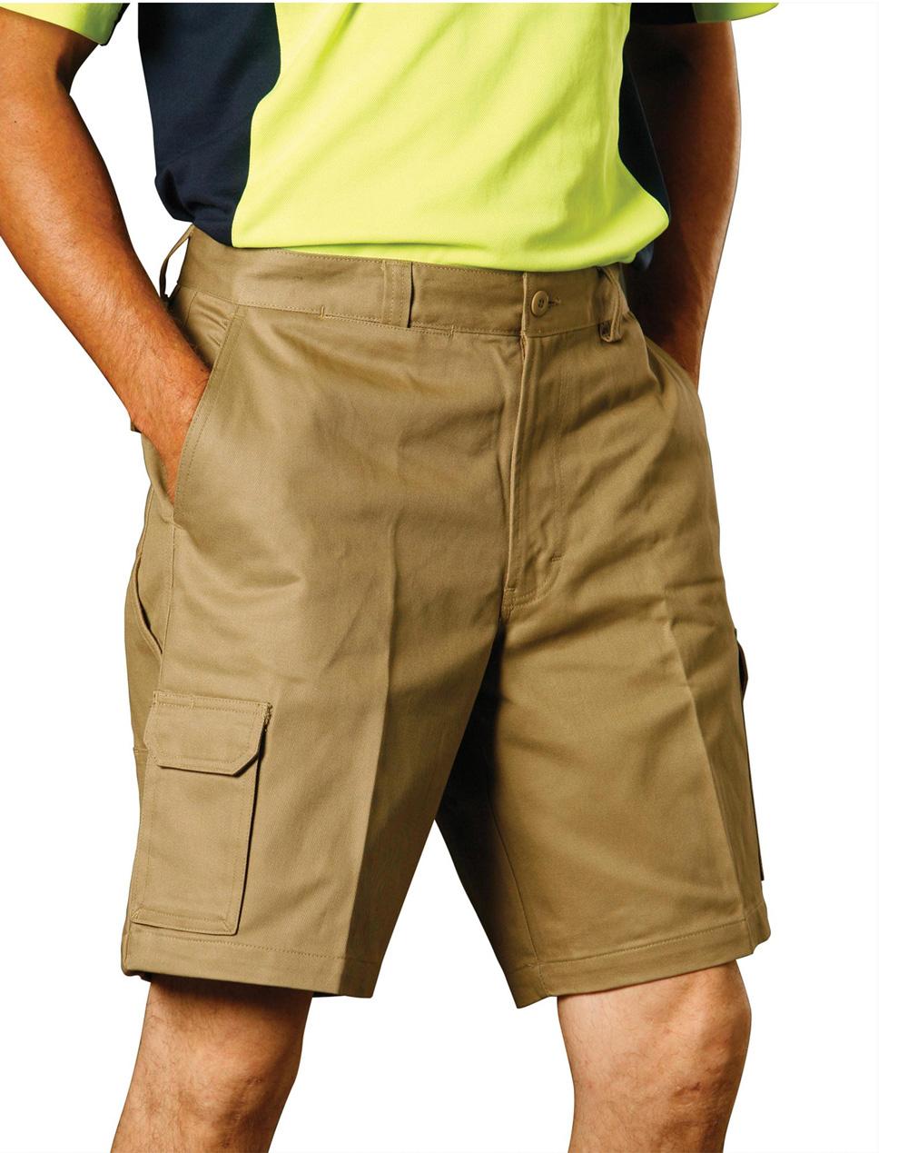 mens hvy cotton pre-shr drill short - WP06