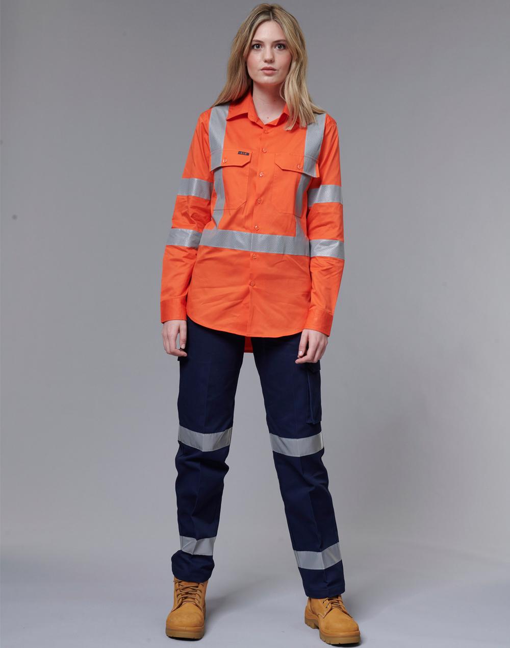 Ladies' Heavy Cotton Pre-Shrunk Drill Pant with 3M Tape - WP15HV