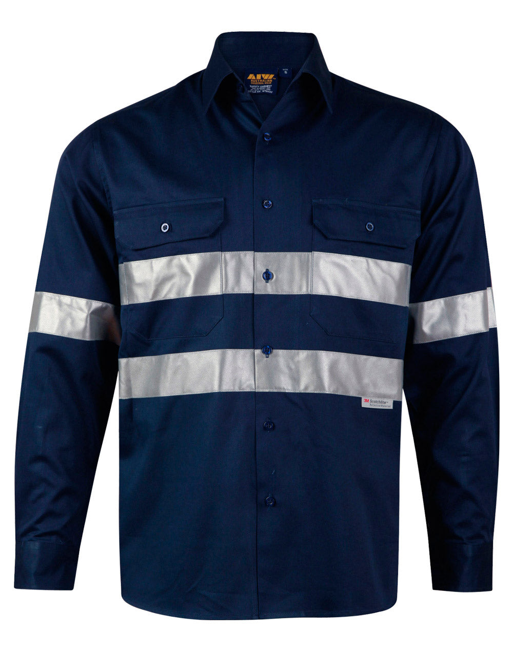 Cotton Drill L/S Work Shirt 3M Tapes - WT04HV