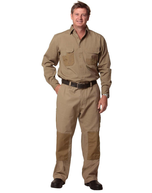 Fine Duck Weave Dura-Wear Long Sleeve Work Shirt - WT06